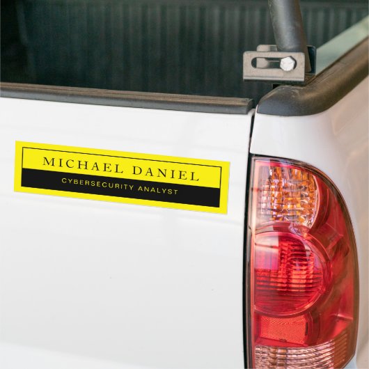 Benutzerdefinierter Arbeits Titel & Name Auto Stoß Autoaufkleber (Auf Lkw)