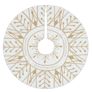 Benutzerdefinierter Art Deco-Schneeklocken-Feierta Polyester Weihnachtsbaumdecke