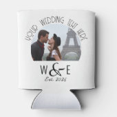 Benutzerdefinierter Art-Deco-Text kann Gastgeschen Dosenkühler (Rückseite)