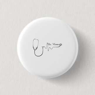Benutzerdefinierter Arztname Stethoskop Herzschlag Button