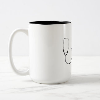 Benutzerdefinierter Arztname Stethoskop Herzschlag Zweifarbige Tasse