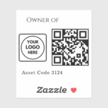 Benutzerdefinierter Asset-QR | Firmenlogo für Unte