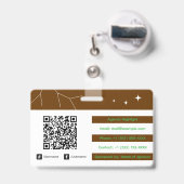Benutzerdefinierter Ausweis mit QR-Code und Logo (Rückseite mit Ausziehbar)