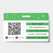Benutzerdefinierter Ausweis mit QR-Code und Logo (Rückseite)
