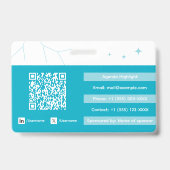 Benutzerdefinierter Ausweis mit QR-Code und Logo (Rückseite)