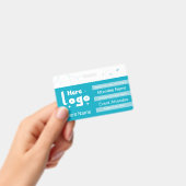 Benutzerdefinierter Ausweis mit QR-Code und Logo (Handheld)