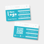 Benutzerdefinierter Ausweis mit QR-Code und Logo (Vorder- & Rückseite)