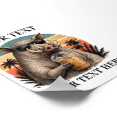 Benutzerdefinierter Babirusa-Name Geschenk Poster (Ecke)
