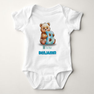 Benutzerdefinierter Baby-Body – B ist für Bär Baby Strampler