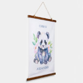 Benutzerdefinierter Baby-Panda  Wandteppich Mit Holzrahmen (Gewinkelt)
