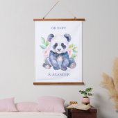 Benutzerdefinierter Baby-Panda  Wandteppich Mit Holzrahmen (Schlafzimmer)