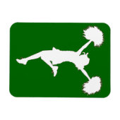 Benutzerdefinierter Background Cheerleader Cheerle Magnet (Horizontal)