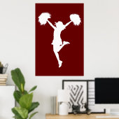 Benutzerdefinierter Background Cheerleader Cheerle Poster (Heimbüro)