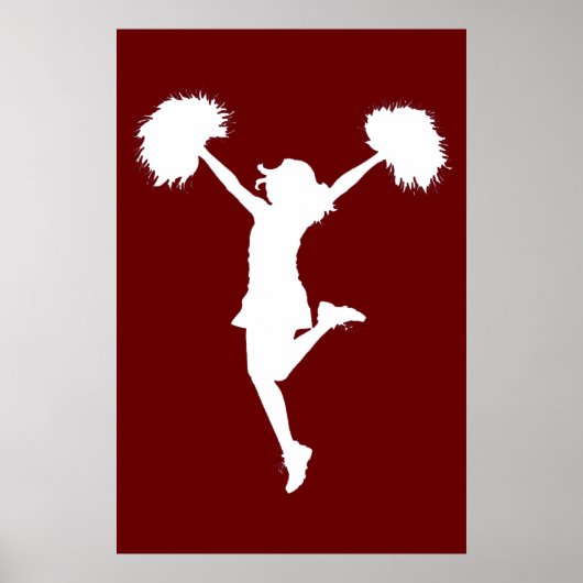 Benutzerdefinierter Background Cheerleader Cheerle Poster (Vorne)