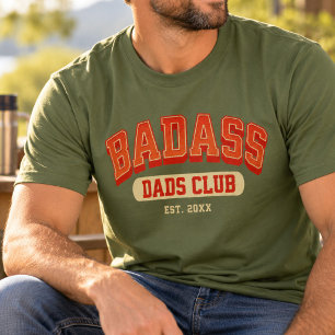 Benutzerdefinierter Badass Dad Club Retro Cool Tre T-Shirt