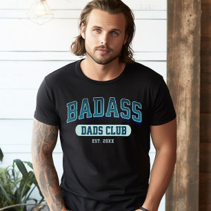 Benutzerdefinierter Badass Dad Club Retro Cooler T T-Shirt