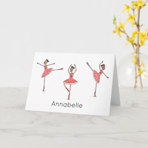 Benutzerdefinierter Ballerina-Geburtstag Karte