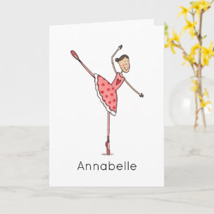 Benutzerdefinierter Ballerina-Geburtstag  Karte