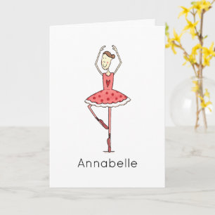Benutzerdefinierter Ballerina-Geburtstag Karte