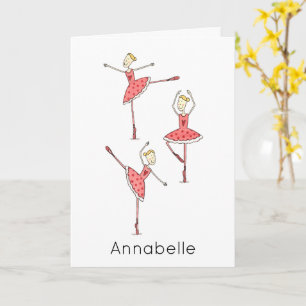 Benutzerdefinierter Ballerina-Geburtstag Karte