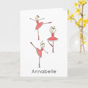 Benutzerdefinierter Ballerina-Geburtstag Karte