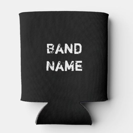 Benutzerdefinierter Bandname Schwarz/Weiß Dosenkühler (Rückseite)