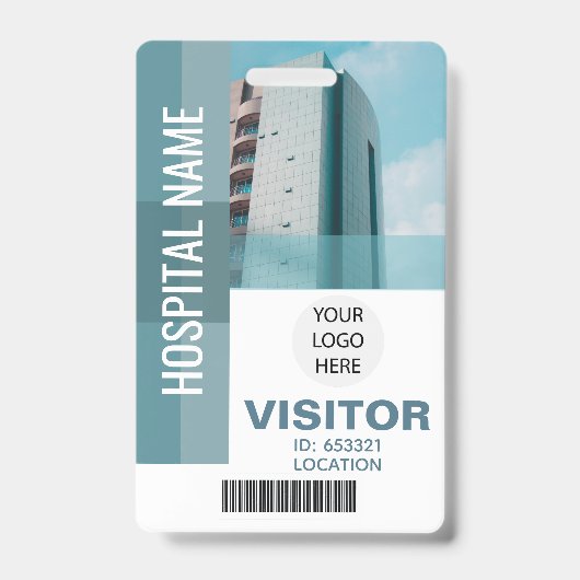 Benutzerdefinierter Bar-Code des Besuchers, Logo-I Ausweis (Vorderseite)