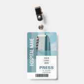 Benutzerdefinierter Bar-Code für die Presse, Logo- Ausweis (Vorderseite mit Clip)