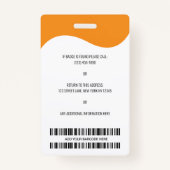 Benutzerdefinierter Bar-Code, Logo, Name, Mitarbei Ausweis (Rückseite)