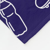Benutzerdefinierter Baseball-Doodle-Muster-Name Se Fleecedecke (Ecke)