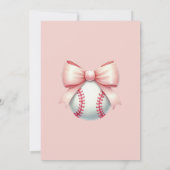 Benutzerdefinierter Baseball Mädchen Geburtstag Dankeskarte (Rückseite)