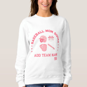 Benutzerdefinierter Baseball-Mama-Squad-Pullover   Sweatshirt