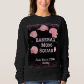 Benutzerdefinierter Baseball-Mama-Squad, Teamnumme Sweatshirt (Vorderseite)