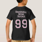 Benutzerdefinierter Baseball-Mama-Squad, Teamnumme T-Shirt (Rückseite)