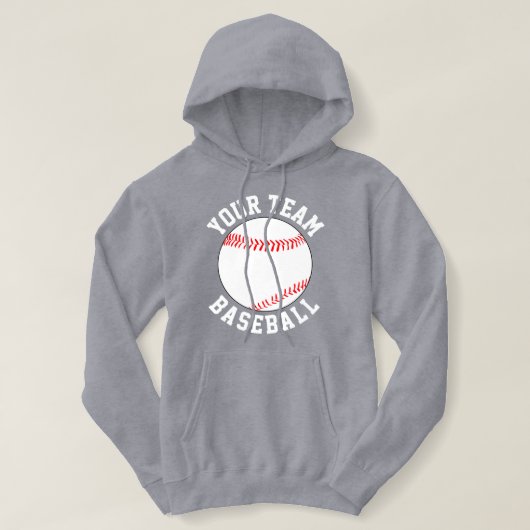 Benutzerdefinierter Baseball-Mannschaftsname oder Hoodie (Design vorne)