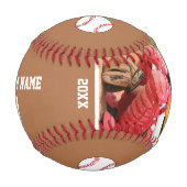 Benutzerdefinierter Baseball mit Name, Nummer, Fot (Vorderseite)