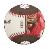 Benutzerdefinierter Baseball mit Name, Nummer, Fot (Vorderseite)