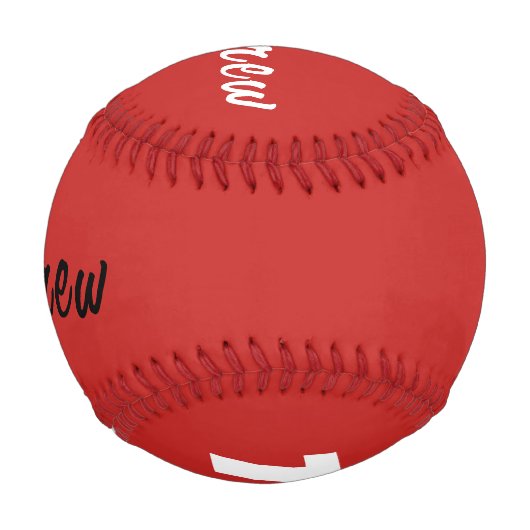 Benutzerdefinierter Baseball mit Name und Nummer r (Rückseite)