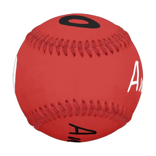 Benutzerdefinierter Baseball mit Name und Nummer r (Vorderseite)