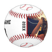 Benutzerdefinierter Baseball mit Teamname Nummer F (Vorderseite)