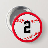 Benutzerdefinierter Baseball-Player - Jersey-Numme Button (Vorne & Hinten)