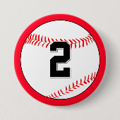 Benutzerdefinierter Baseball-Player - Jersey-Numme Button (Vorderseite)