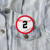 Benutzerdefinierter Baseball-Player - Jersey-Numme Button (Beispiel)