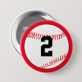 Benutzerdefinierter Baseball-Player - Jersey-Numme Button