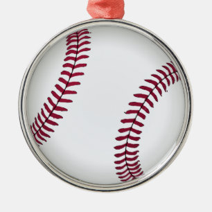 Benutzerdefinierter Baseball Silbernes Ornament