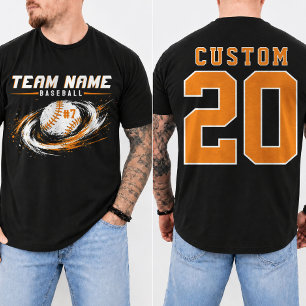 Benutzerdefinierter Baseball-Spielernname und -Num T-Shirt