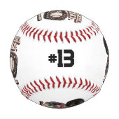 Benutzerdefinierter Baseball-Vater-Name mit Foto Baseball (Vorderseite)