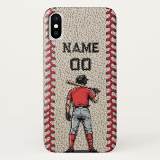 Benutzerdefinierter Baseballspieler anpassbare Num Case-Mate iPhone Hülle (Rückseite)