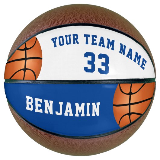 Benutzerdefinierter Basketball mit der Teamnummer (Vorderseite)