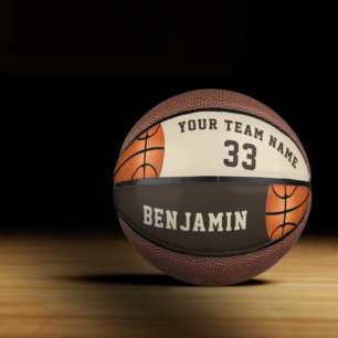 Benutzerdefinierter Basketball mit Name, Team und